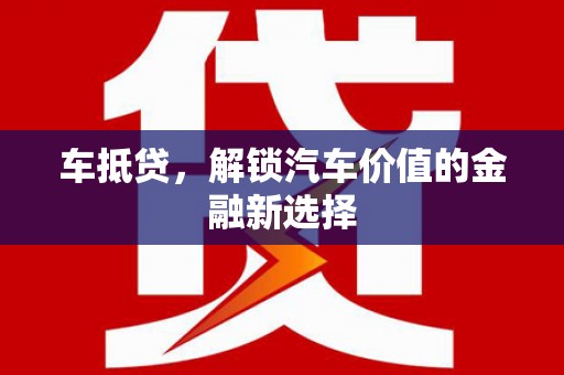 巴马车抵贷，解锁汽车价值的金融新选择