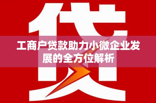 巴马工商户贷款助力小微企业发展的全方位解析