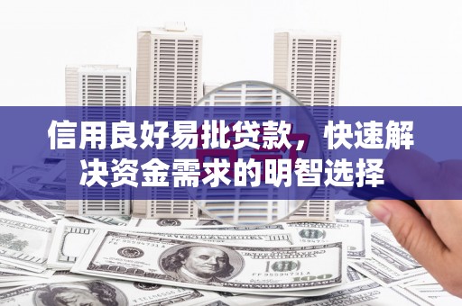 巴马信用良好易批贷款，快速解决资金需求的明智选择