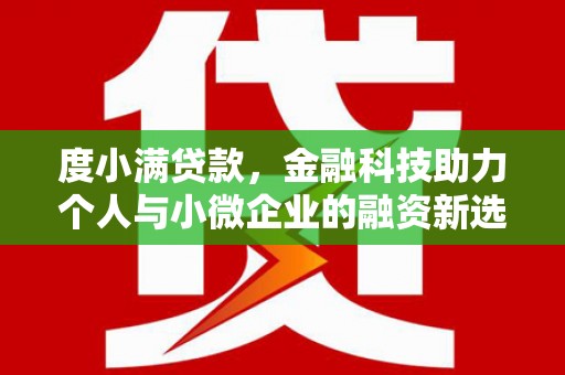 巴马度小满贷款，金融科技助力个人与小微企业的融资新选择