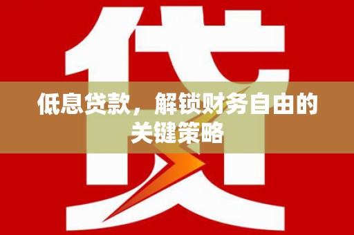 巴马低息贷款，解锁财务自由的关键策略