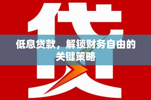巴马低息贷款，解锁财务自由的关键策略