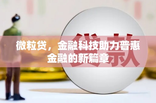 巴马微粒贷，金融科技助力普惠金融的新篇章