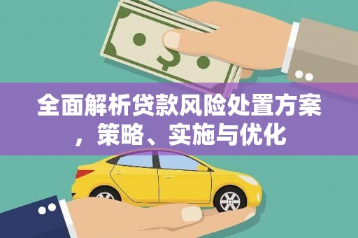 巴马全面解析贷款风险处置方案，策略、实施与优化