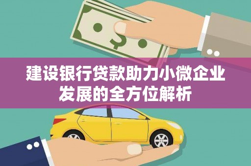 巴马建设银行贷款助力小微企业发展的全方位解析