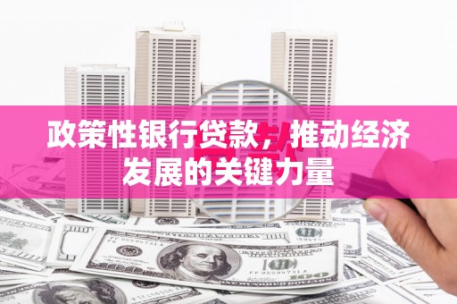 巴马政策性银行贷款，推动经济发展的关键力量