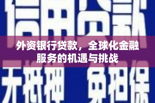 巴马外资银行贷款，全球化金融服务的机遇与挑战