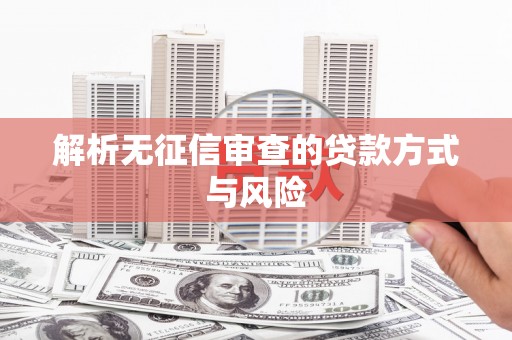 巴马解析无征信审查的贷款方式与风险
