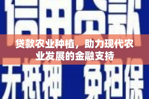 巴马贷款农业种植，助力现代农业发展的金融支持